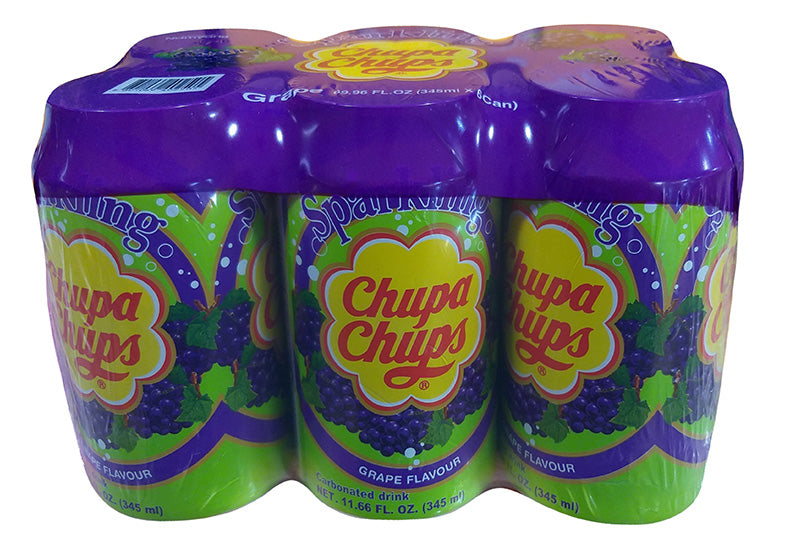 Chupa Chups - Grape Flavored Drink, 4.37 Pounds (1 Pack of 6 Cans)