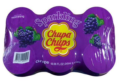 Chupa Chups - Grape Flavored Drink, 4.37 Pounds (1 Pack of 6 Cans)