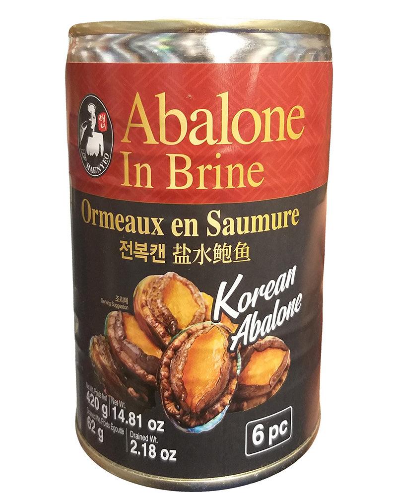 Haenyeo - Abalone in Brine (Korean Abalone), 14.81 Ounces (1 Can) - Mighty Depot