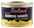 Roland Bamboo Shoots Sliced Boiled In Water 8 OZ (Pack of 4)