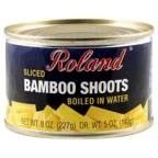 Roland Bamboo Shoots Sliced Boiled In Water 8 OZ (Pack of 4)