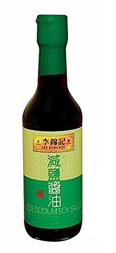 Lee Kum Kee Less Sodium Soy Sauce - 500ml, 16.9 Fl. Oz plus a Free Gift Trident Gum, Tropical Twist Flavor