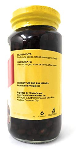 Buenas Red Mung Beans Munggo in Syrup (2 Pack, Total of 24oz)