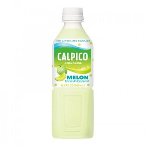 CALPICO Melon, Non-Carbonated Drink, Japanese Beverage Contains Melon Juice Concentrate, Sweet and Tangy Asian Drink, 16.9 FL oz. (Pack of 24) (Melon)