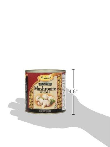 Roland Foods Whole Medium Button Mushrooms, Specialty Imported Food, 1-Pound Can