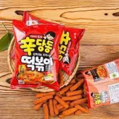 Orion Turtle Chips 2.83 oz & Sindangdong Tteokbokki 8.11 oz COMBO PACK (1 bag of each) (2 Bags Total)