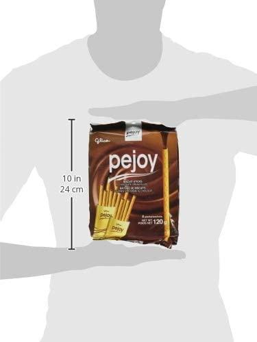 Glico Pejoy Chocolate Cream Biscuit Stick, Chocolate, Family Pack 4.24 oz (Pack of 5)