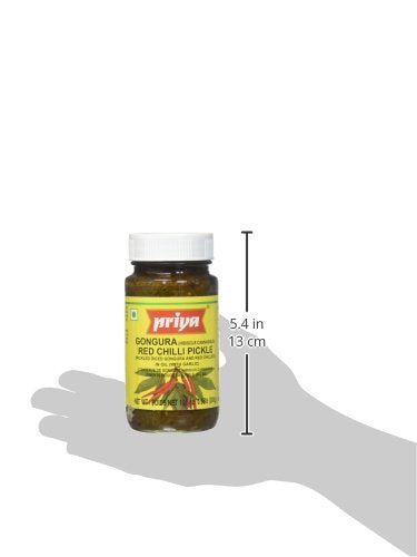 Priya, Gongura Red Chilli Pickle (Hibiscus Cannabinus) Pickle, 300 Grams(gm)