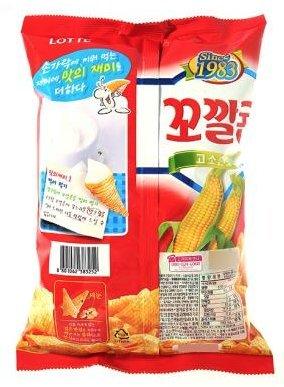 Lotte Original Kko Kkal Corn Chips 2.72oz (12 Pack) - Mighty Depot