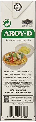 AROY-D 100% Coconut Milk - 33.8 oz packages (3-pack)