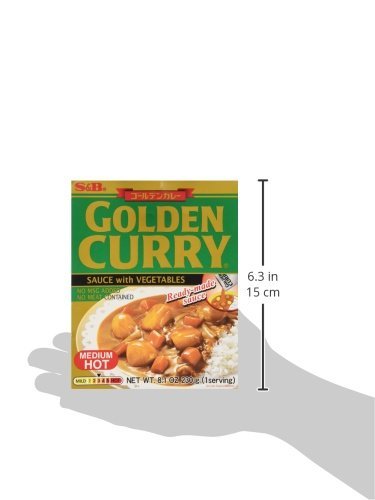 S&B Golden Curry Sauce with Vegetables, Medium Hot, 8.1 oz