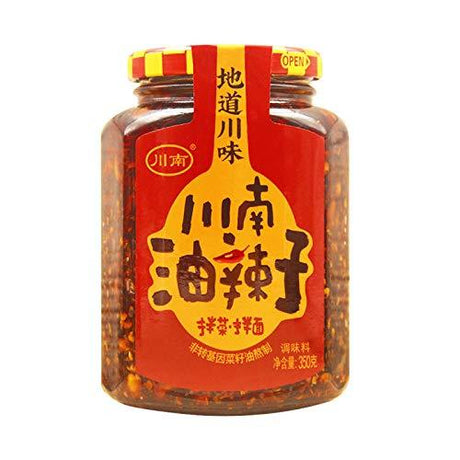 大瓶装350g川南油辣子四川油泼辣子自制香辣红油辣椒酱凉拌菜调料 - Mighty Depot