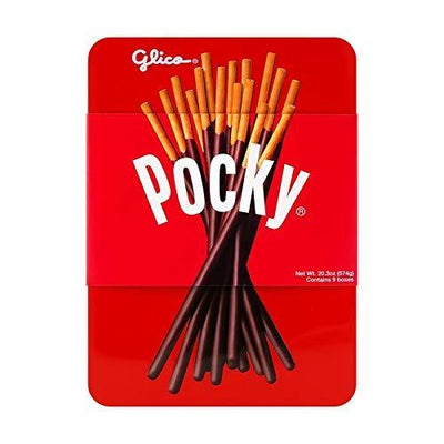 GLICO Pocky and Pejoy, Great Holiday Gift in Tin Box (Contains 9 Flavors) Net Wt. 20.3oz