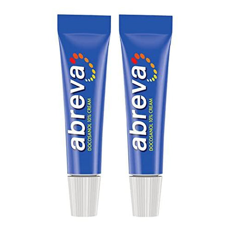 Abreva 10 Percent Docosanol Cold Sore Treatment, Treats Your Fever Blister in 2.5 Days - 0.07 oz Tube x 2 - Mighty Depot