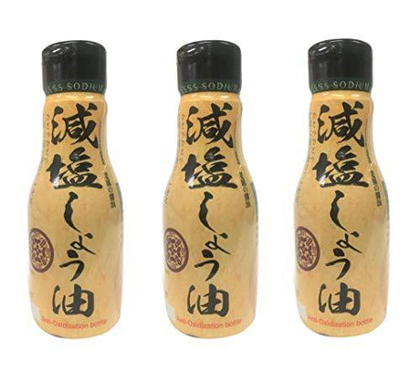 Shirakiku Soy Sauce Less Sodium 39% Less Sodium, 6.76 Fl Oz, Pack of 3 (Less Sodium, Pack of 3 (6.76 Fl Oz x 3 Pack)) - Mighty Depot
