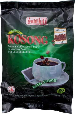 Gold kili Kopi-O Kosong Premium Coffee NO Cane Sugar Added Extra Strong Pack of 3 - Mighty Depot