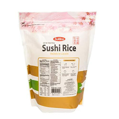 4.4 Pounds Sukina Sushi Rice Premium Grade, Pack of 1