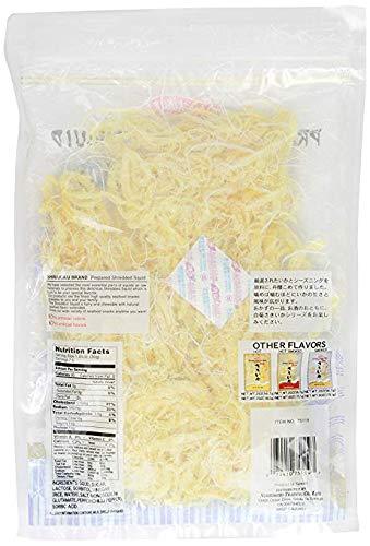 5 Pack - Shirakiku Prepared Shredded Squid Dried Squid Plain Flavor, 8 Ounce - Mighty Depot