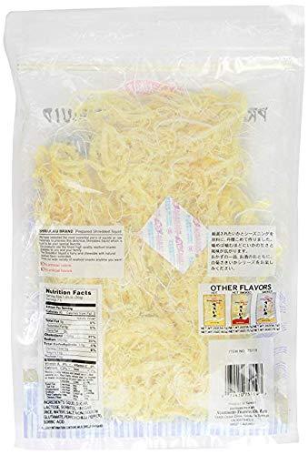 5 Pack - Shirakiku Prepared Shredded Squid Dried Squid Plain Flavor, 8 Ounce