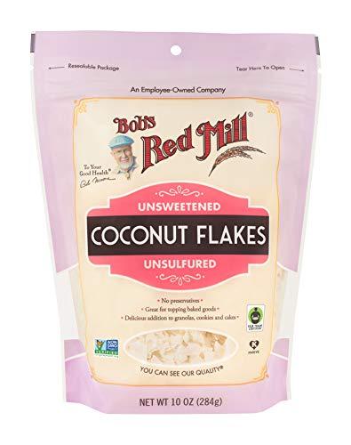 Bob's Red Mill Resealable Unsweetened Coconut Flakes, 10 Ounce (Pack of 4)