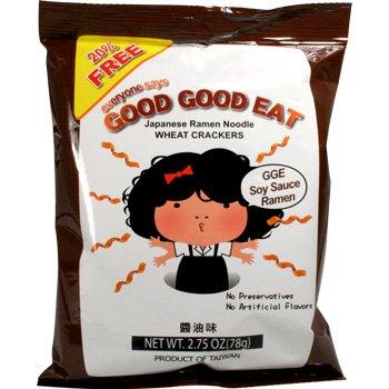 Good Good Eat Japanese Ramen Noodle Wheat Crackers Soy Sauce (Pack of 2)