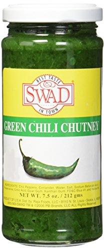 Great Bazaar Swad Chilli Chutney, Green, 7.5 Ounce