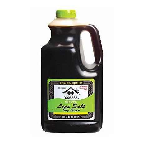 Yamasa Less Salt Soy Sauce 6/64fl. oz. Plastic Bottle - Mighty Depot