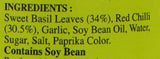 Por Kwan - Chilli Paste with Sweet Basil Leaves (Net Wt 7 Oz) - Mighty Depot