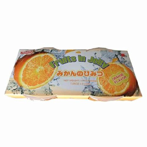Shirakiku Fruit Jelly, Orange, 2pc, 200g