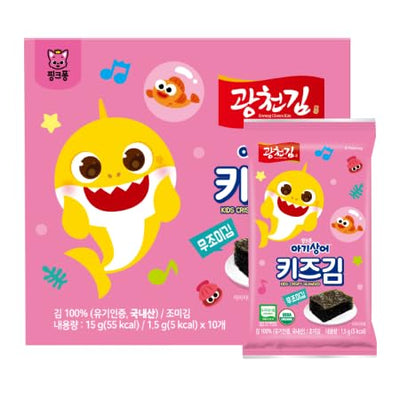 Pinkfong Kids Organic Crispy Seaweed 1 Box, 10 individual pack