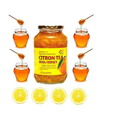 HAIO Citron Tea with Honey Refresh Delight Large One Glass Jar 2.2 LBS/1 KG