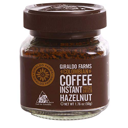 100% Colombian Coffee Instant Freeze Dried 1.76 oz Hazelnut (pack of 1)