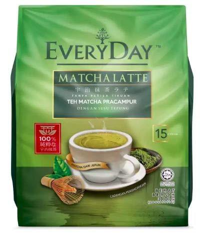 EveryDay Matcha Latte/ Exotic Blend of Matcha & Milk/Wholesome, Rich, Flavorful and Tantalizing/ Smooth To The Palate/ 20s x 15g/pack - Mighty Depot