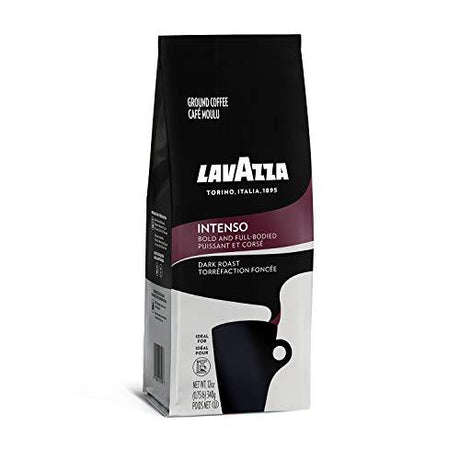 Lavazza Intenso Ground Coffee Blend, Dark Roast, 12-Ounce Bag - Mighty Depot