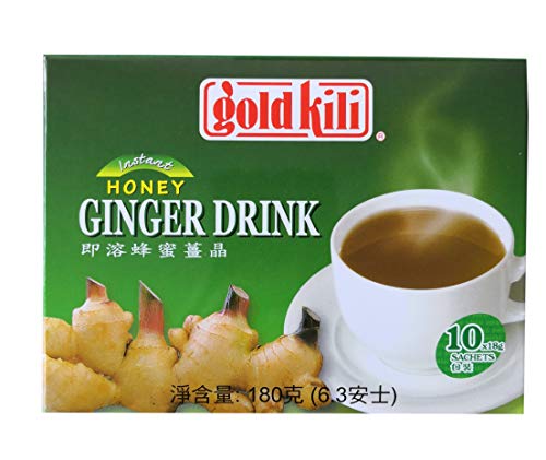 3-pack of Gold Kili Instant Ginger Drink with Honey,6.3oz,180g Each Box, Free Recipe Book Inside Box.