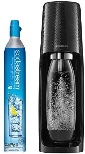 SodaStream Fizzi Sparkling Water Maker (Black) with CO2 and BPA free Bottle - Mighty Depot
