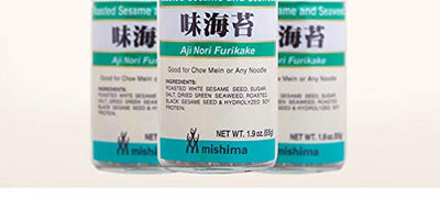 MISHIMA Rice Seasoning: 3PC x Nori Komi Furikake + 3PC x Aji Nori Furikake (1.9OZ. x 6PC) - Product of Japan - Fast Shipping