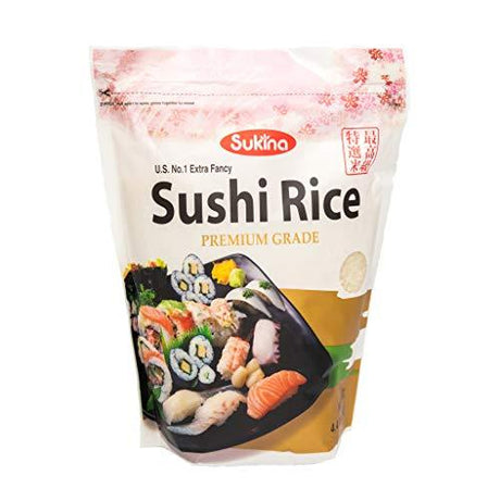 4.4 Pounds Sukina Sushi Rice Premium Grade, Pack of 1 - Mighty Depot