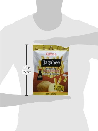 Calbee Jagabee Thick Whole Cut Potato Crisps, Butter Soy Sauce, 4 Ounce