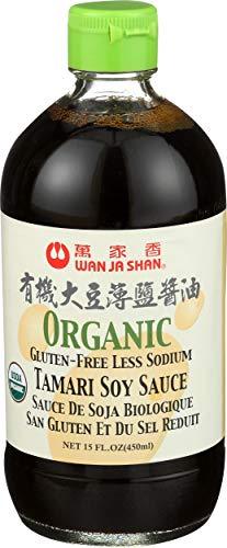 Wan Ja Shan, Sauce Soy Tamari Less Sodium organic, 15 Ounce