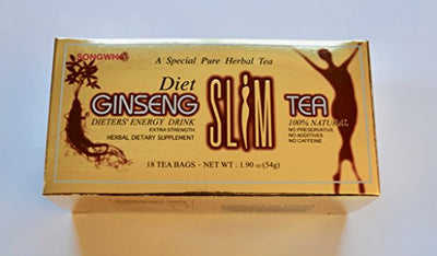 Diet Ginseng Slim Tea 18 (3g) Tea Bags (Pack of 2) Made in Korea