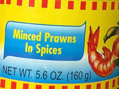 5.6oz Yeo's Minced Prawns in Spices, Pack of 2