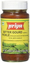Priya Bittergourd (Karela) Pickle 10.6 Oz (300 gm) (With Garlic, Single Pack)