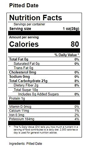 Pitted Date (Premium Quality) - Sunshine Snacks - No Sugar Added