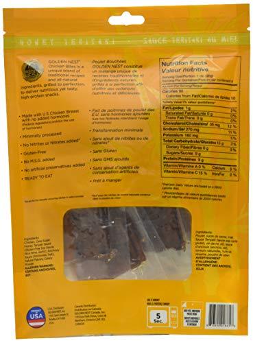 Golden Nest Chicken Jerky Bites, Gluten Free, Healthy Homemade Style BBQ Meat From Gourmet USA Chicken, Award Winning Premium Jerky, 4 Ounces (Honey Teriyaki) - Mighty Depot