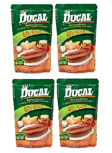 DUCAL Frijoles Rojos Volteados Molidos (Doy Pack) 4 PACK 400 gr. c/u | Refried Red Beans (Doy Pack) 4 PACK 14.1 oz. each. - Mighty Depot