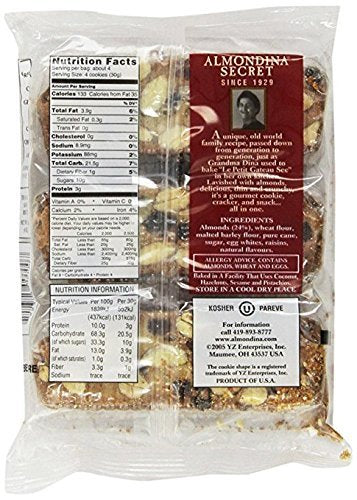 Almondia The Original Almond Biscuits No Cholesterol 4 Oz. Pack Of 2.2