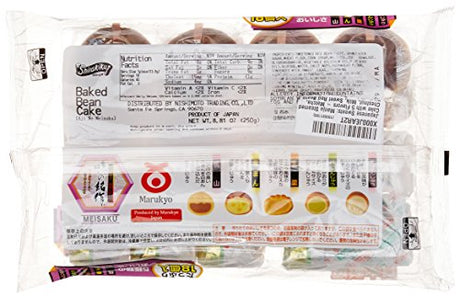 Japanese Sweets: Manju Steamed Cake with 5 Flavors - Matcha, Chestnut, Milk, Sweet Red Beans & White Kidney Beans and Soba) 18 Pcs - Mighty Depot