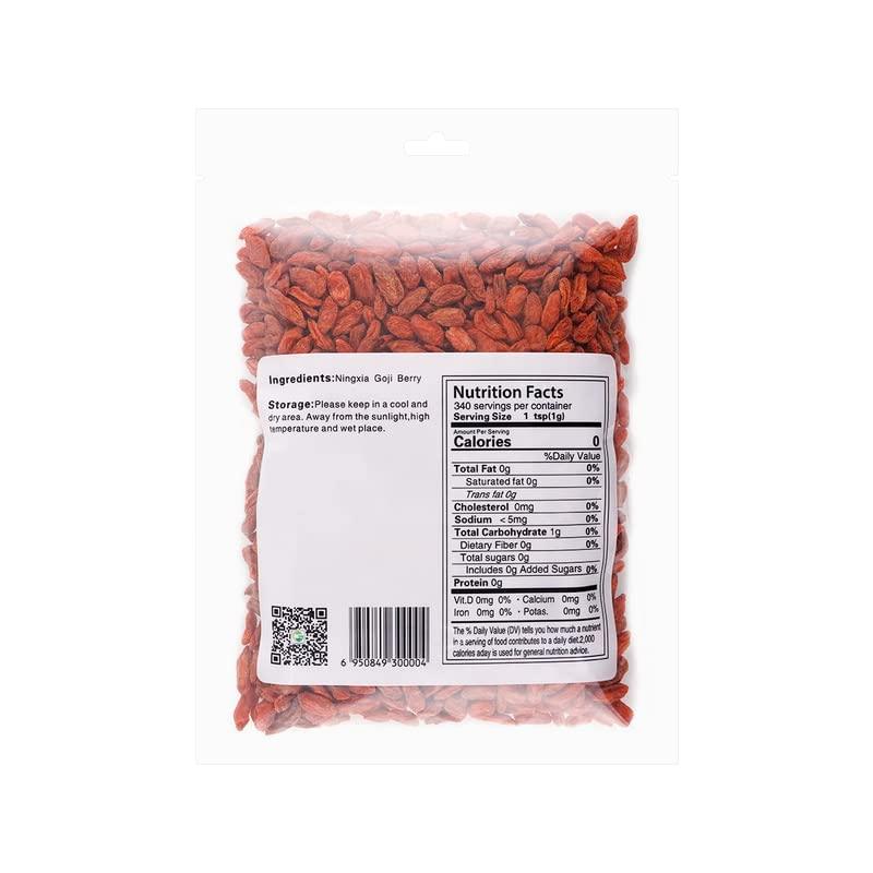 USDA Organic Ningxia Goji Matrimony Vine Berries Dried Goji (gouji) Wolfberry 8 oz - Mighty Depot