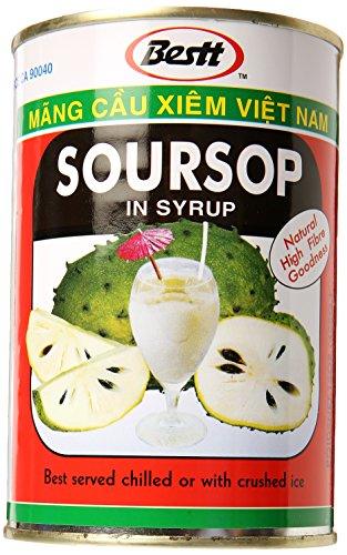 All Natural 100% Soursop Pulp in Syrup (Graviola Pulp Raw/uncut) - 15oz (Pack of 6)